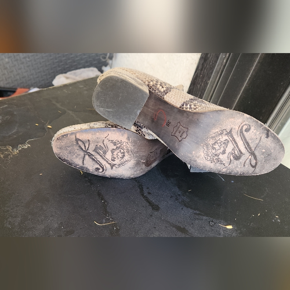 FREE PEOPLE Snakeskin Pattern Ankle Boots - Picture 2 of 4